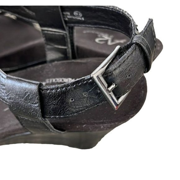 - 𝅺Areosoles A2 Plush Nite Black Sandal‎ Wedge size 8 - Picture 4 of 16